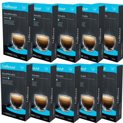 Набор кофе в капсулах Caffesso Decaffeinato 10 упаковок