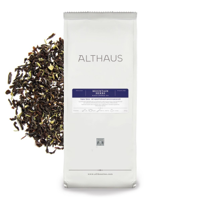 Чай черный ароматизированный Althaus Mountain Herbs - Горные Травы, 250 гр.