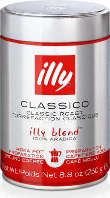 Кофе illy Classico для гейзерной кофеварки 250 г молотый
