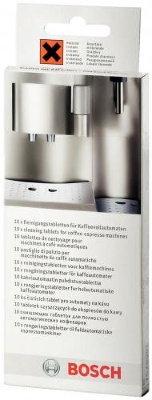 Таблетки для очистки кофемашин от эфирных масел  Bosch TCZ6001 10 шт