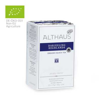 Чай черный Althaus Darjeeling Highlands - Даржилинг Высокогорья, 20 пакетиков