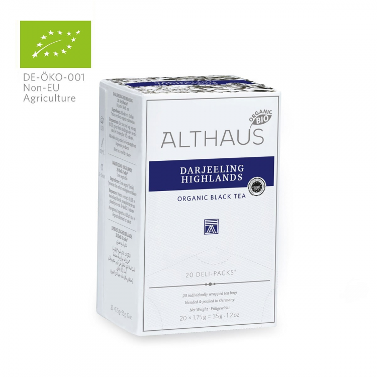 Чай черный Althaus Darjeeling Highlands - Даржилинг Высокогорья, 20 пакетиков