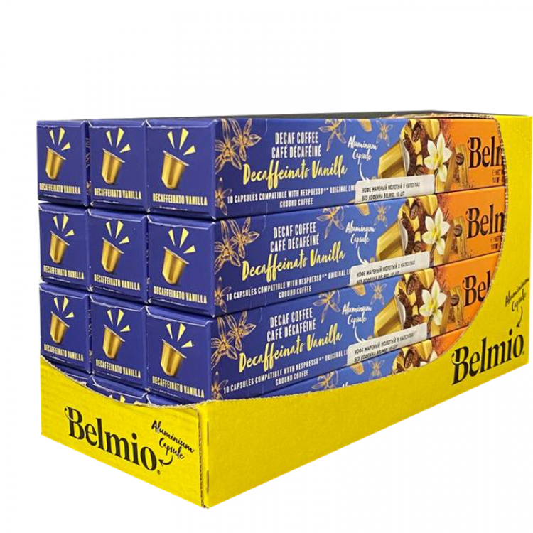Набор капсул Belmio Decaffeinato Vanilla 12 упаковок